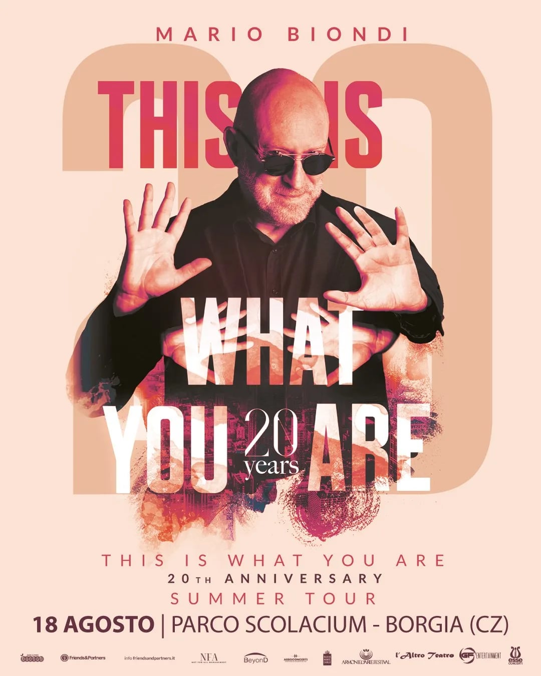 Locandina Mario Biondi This Is What You Are 20° Anniversary 2026 a Borgia (Catanzaro)
