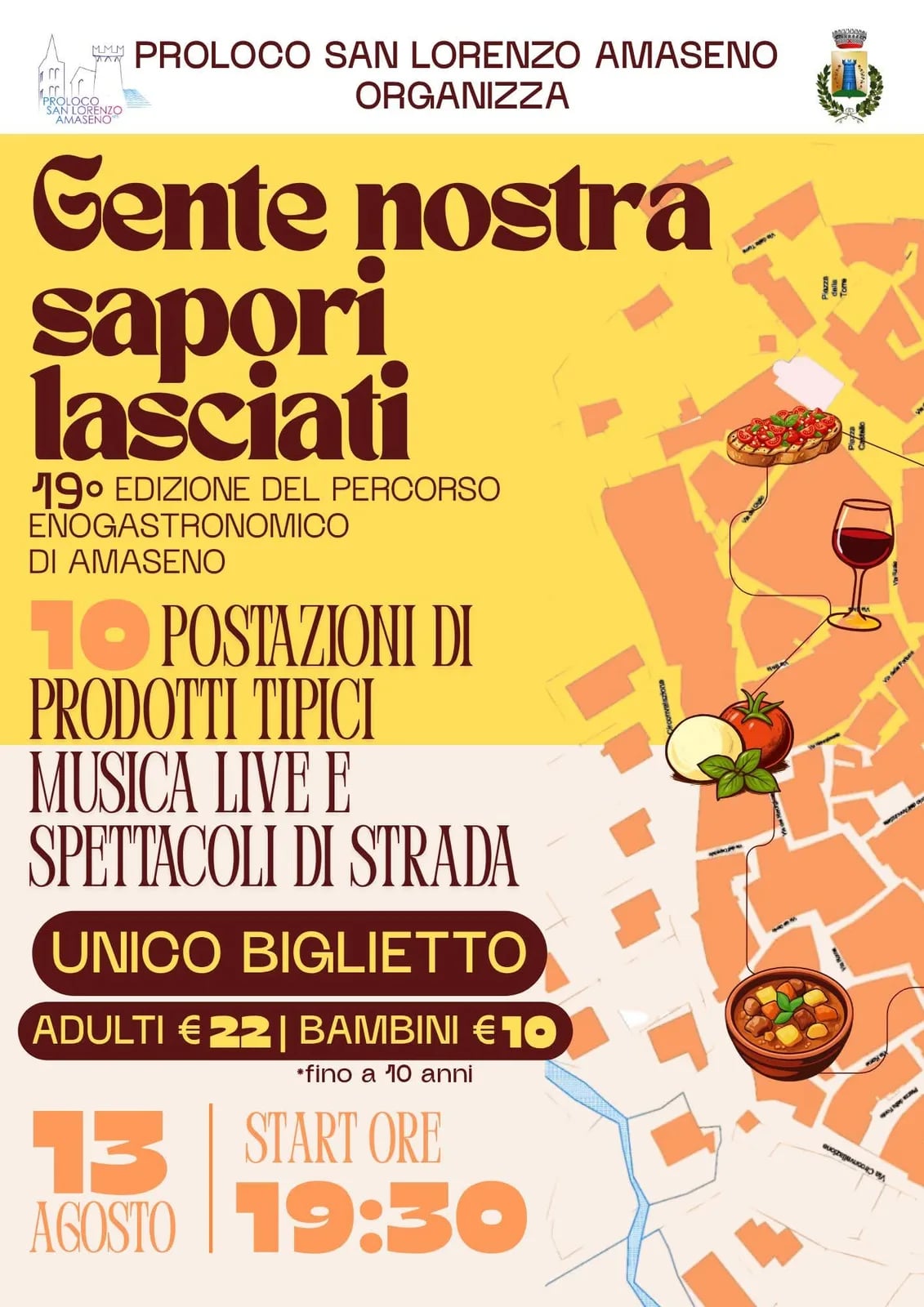 Locandina 19ª Edizione Gente Nostra Sapori Lasciati 2026 a Amaseno (Frosinone)