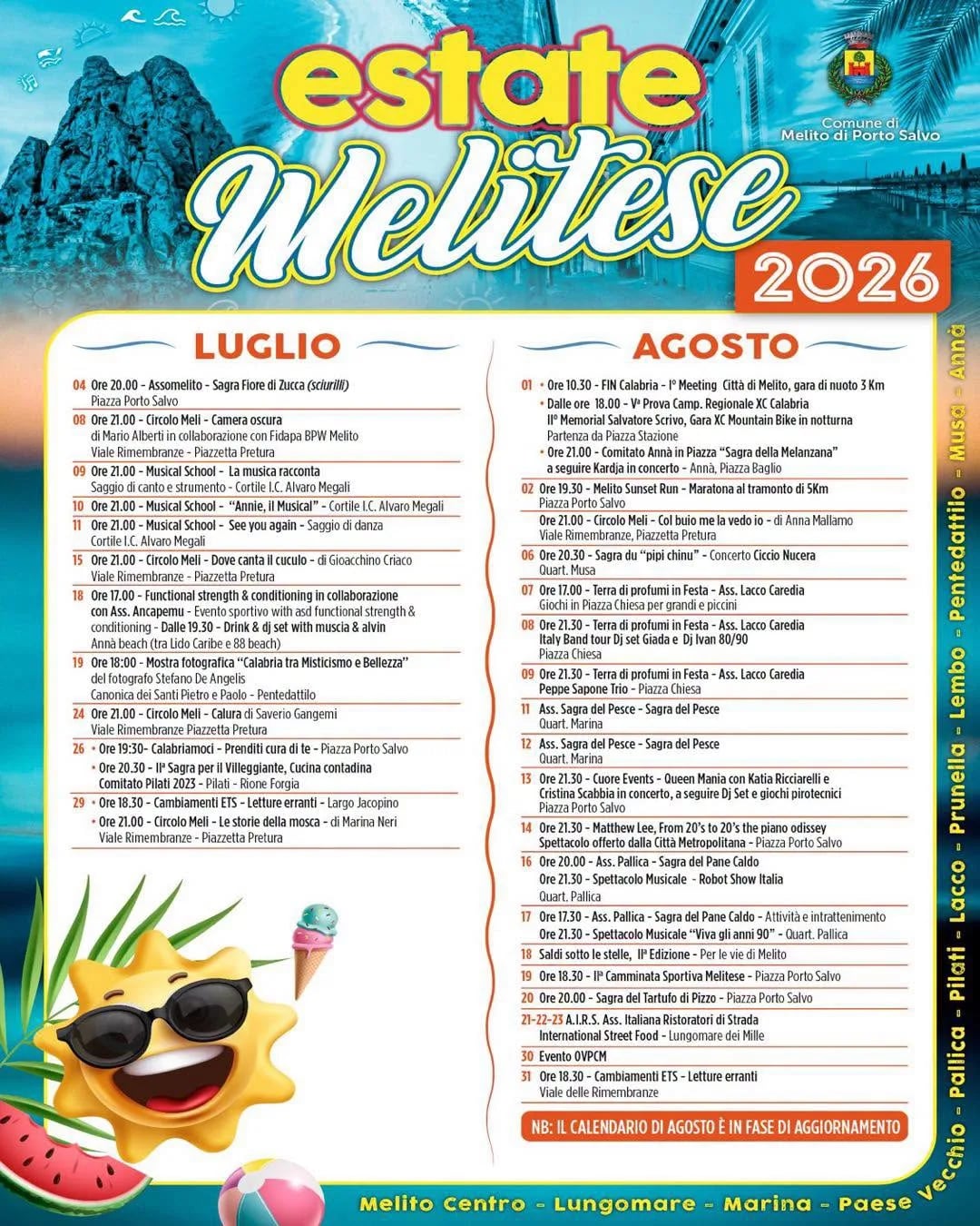 Locandina Sagra del Pane Caldo 2026 a Melito di Porto Salvo (Reggio calabria)