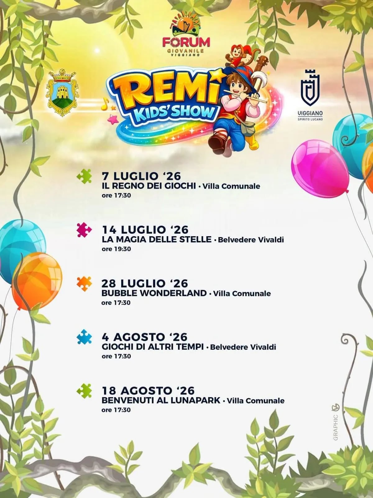 Benvenuti al Lunapark — REM KIDS' SHOW 2026