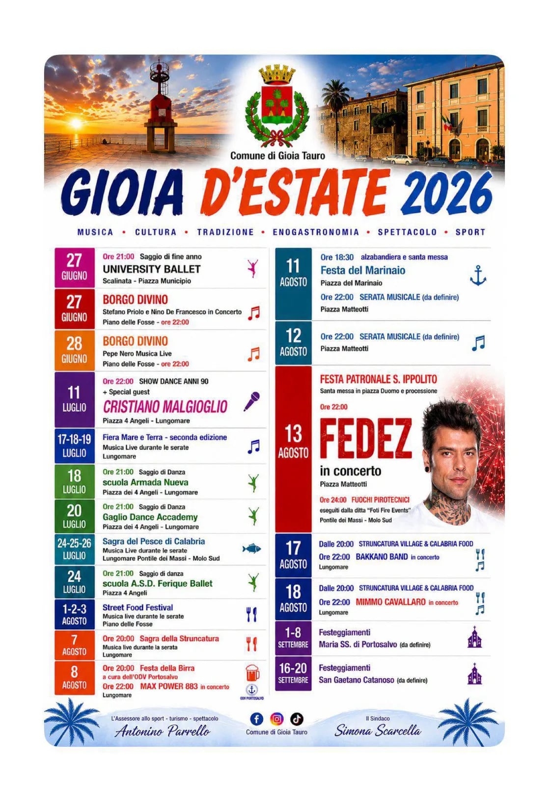 Locandina Festeggiamenti San Gaetano Catanoso 2026 a Gioia Tauro (Reggio calabria)