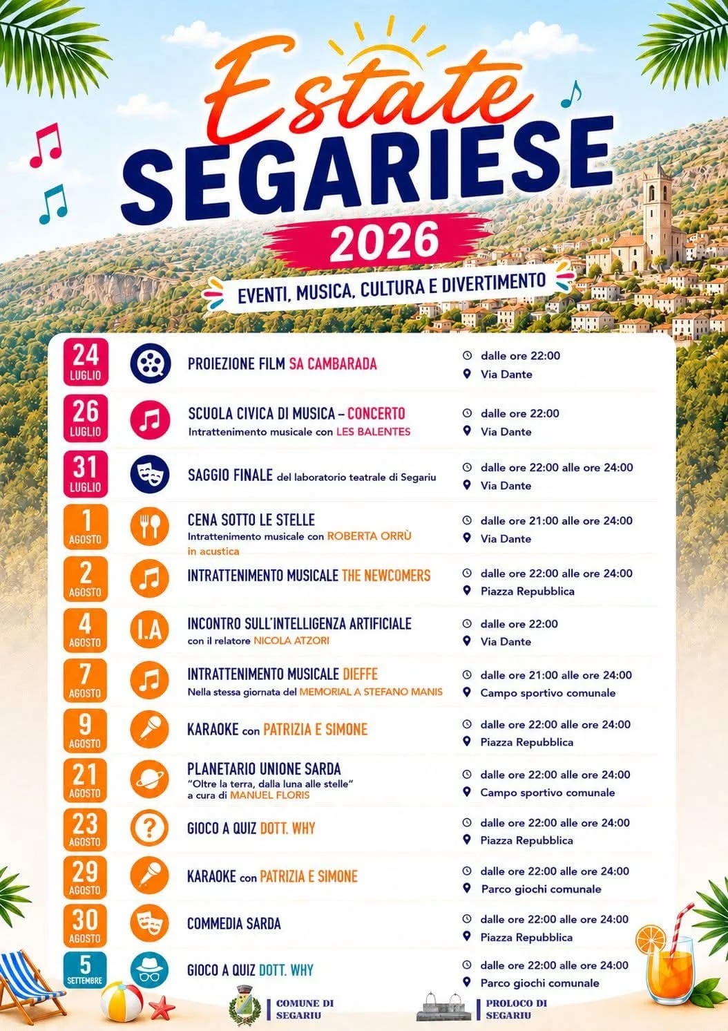 Intrattenimento musicale The Newcomers — Estate Segariese 20