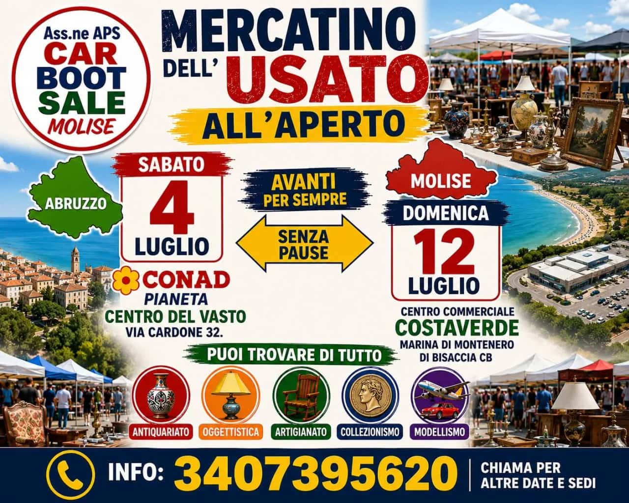 Mercatino dell'Usato all'Aperto 2026 - 4 luglio a Vasto