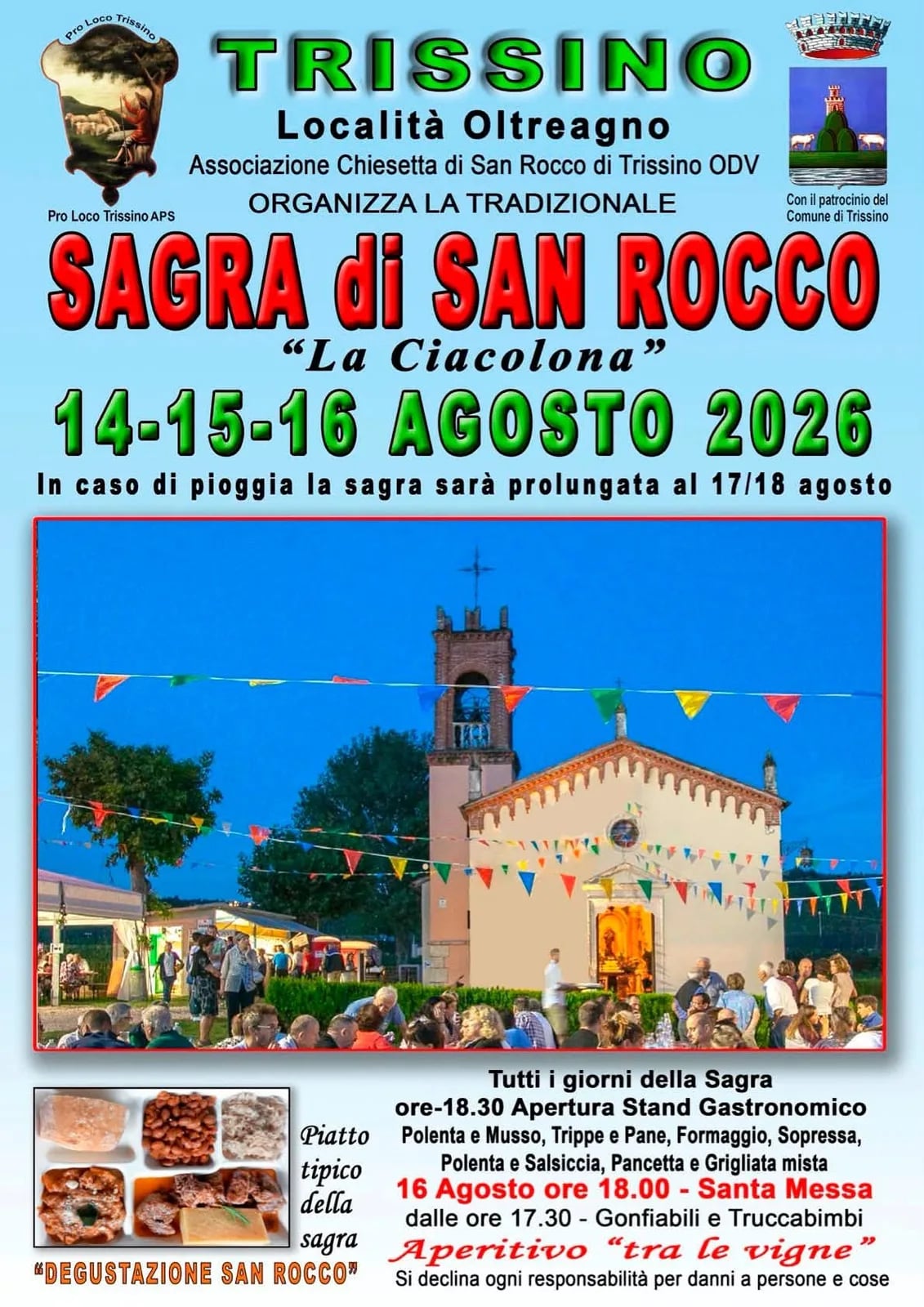 Sagra di San Rocco 2026 "La Ciacolona"