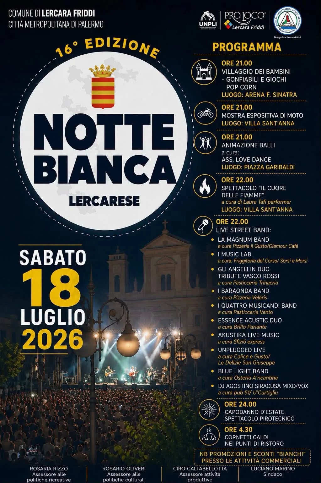 16ª Notte Bianca Lercarese 2026