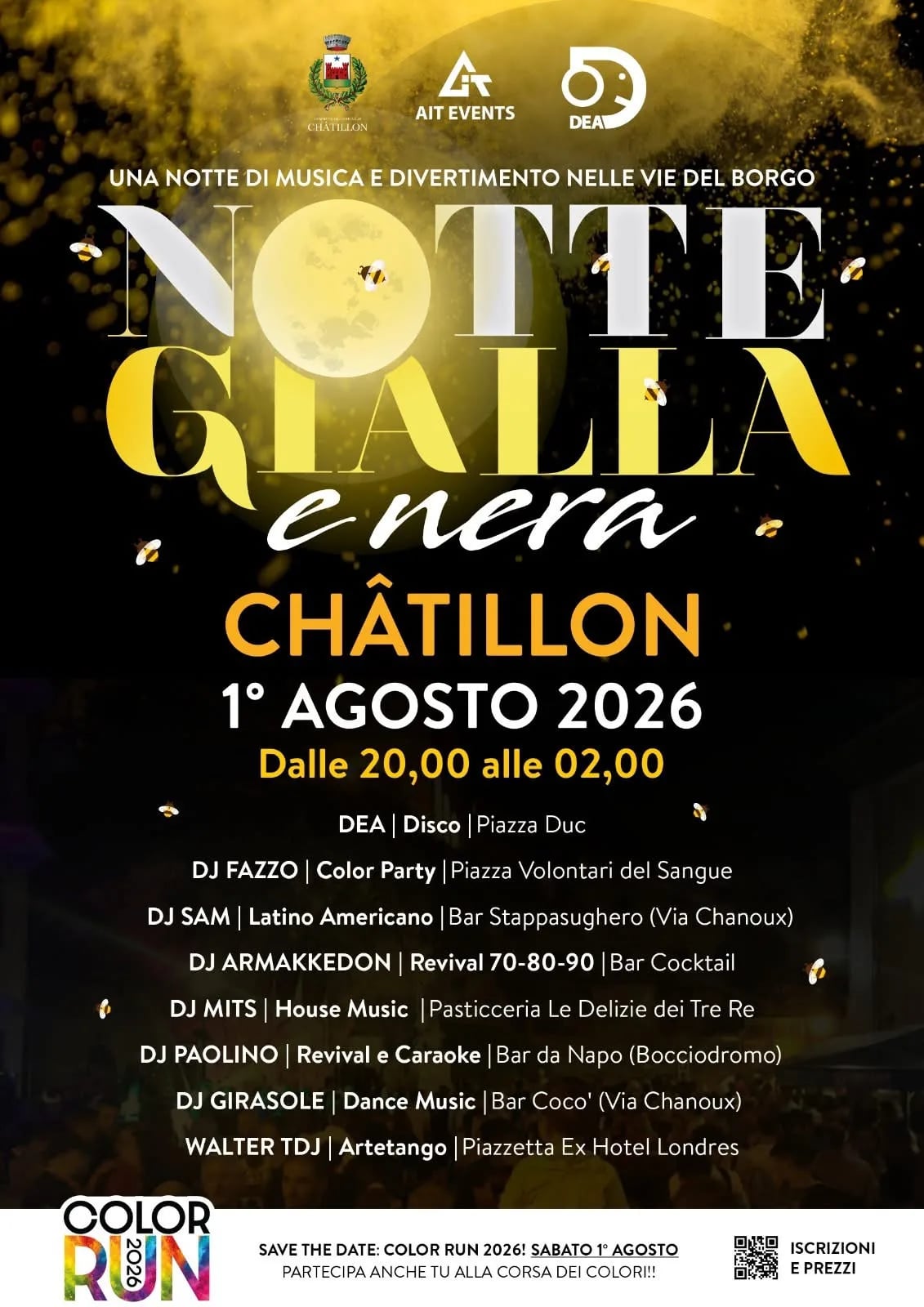 Notte Gialla e Nera Châtillon 2026