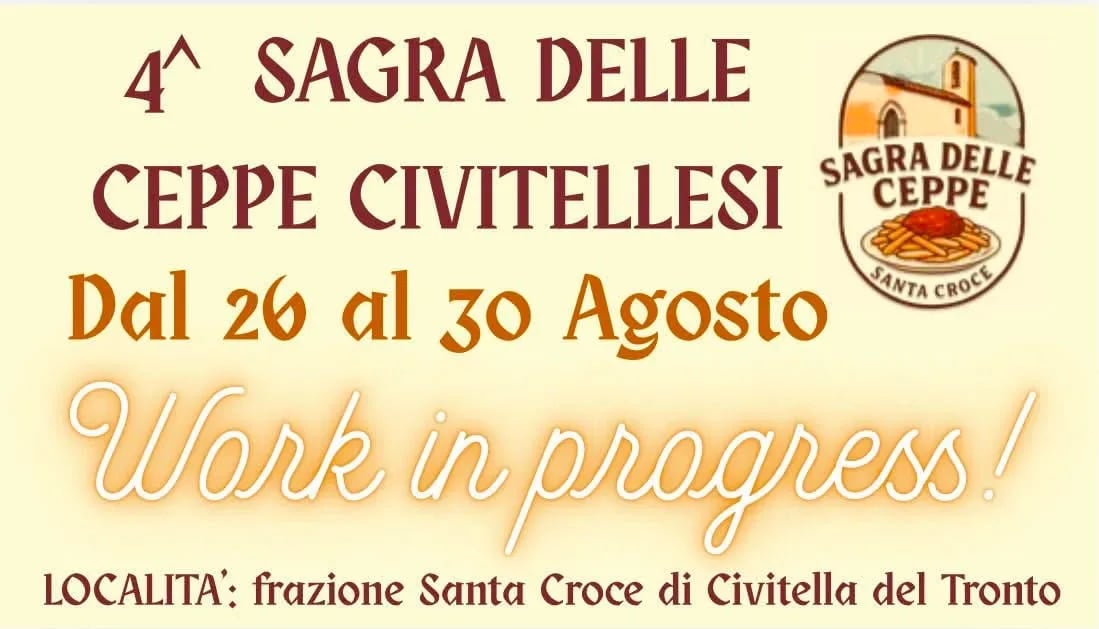 Locandina 4ª Sagra delle Ceppe Civitellesi 2026 a Civitella del Tronto (Teramo)