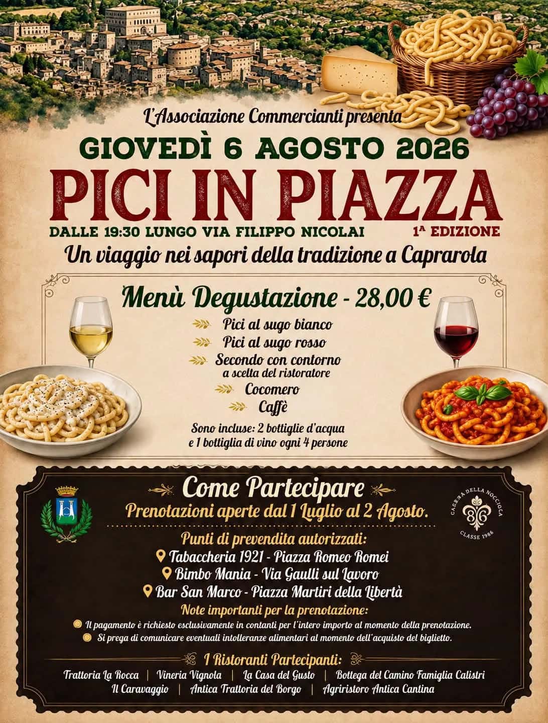 Pici in Piazza — 1ª Edizione 2026