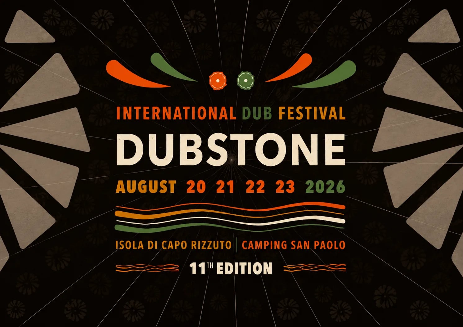 Locandina 11ª International Dub Festival Dubstone 2026 a Isola di Capo Rizzuto (Crotone)