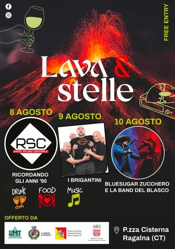 Locandina Lava & Stelle 2026 a Ragalna (Catania)