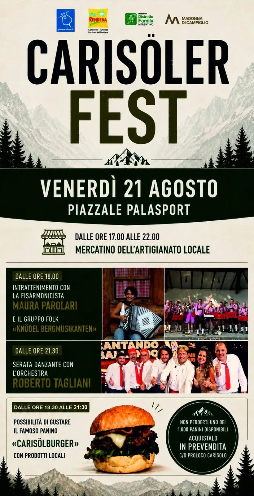 Locandina Carisöler Fest 2026 a Carisolo (Trento)