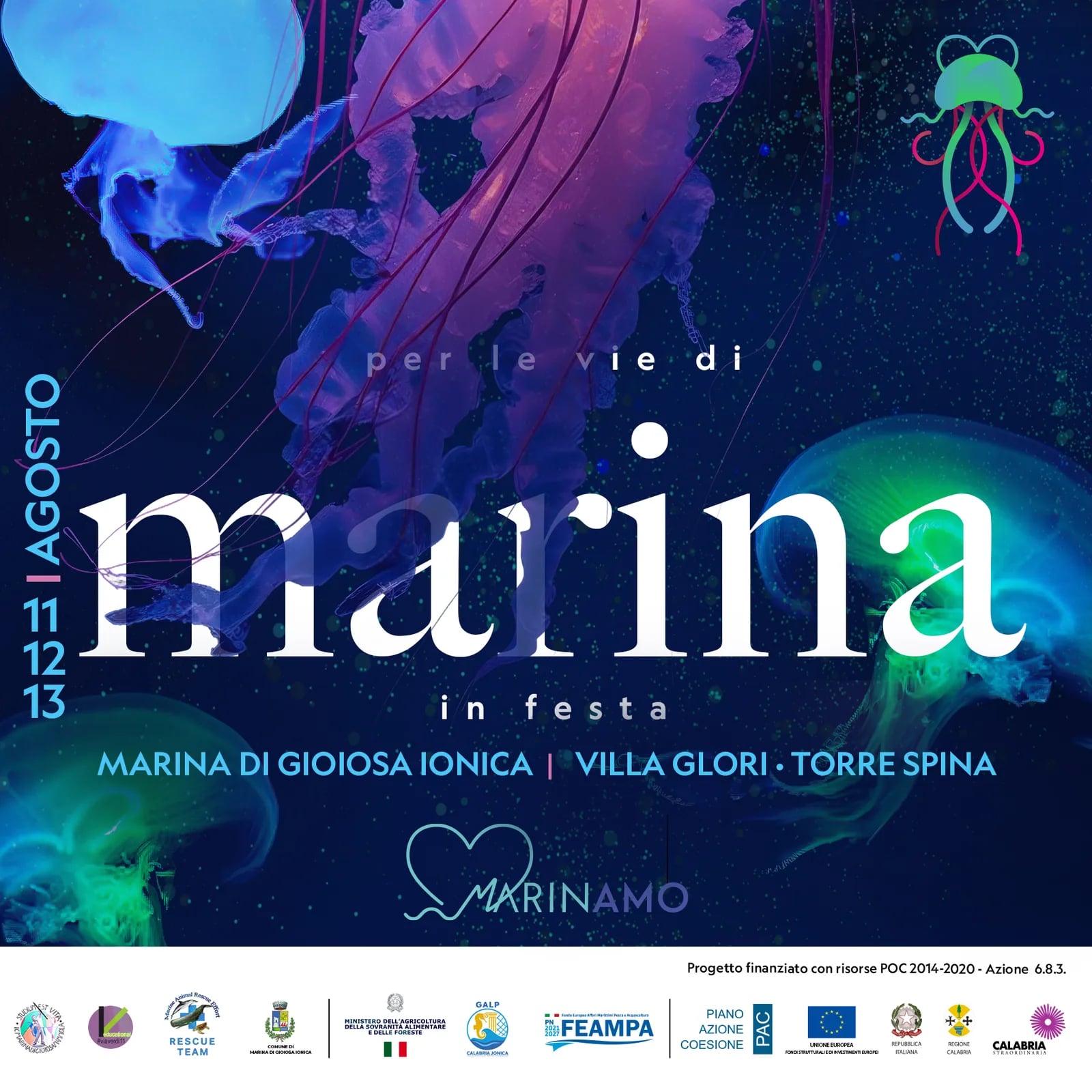 Locandina Marina in Festa 2026 a Marina di Gioiosa Ionica (Reggio Calabria)
