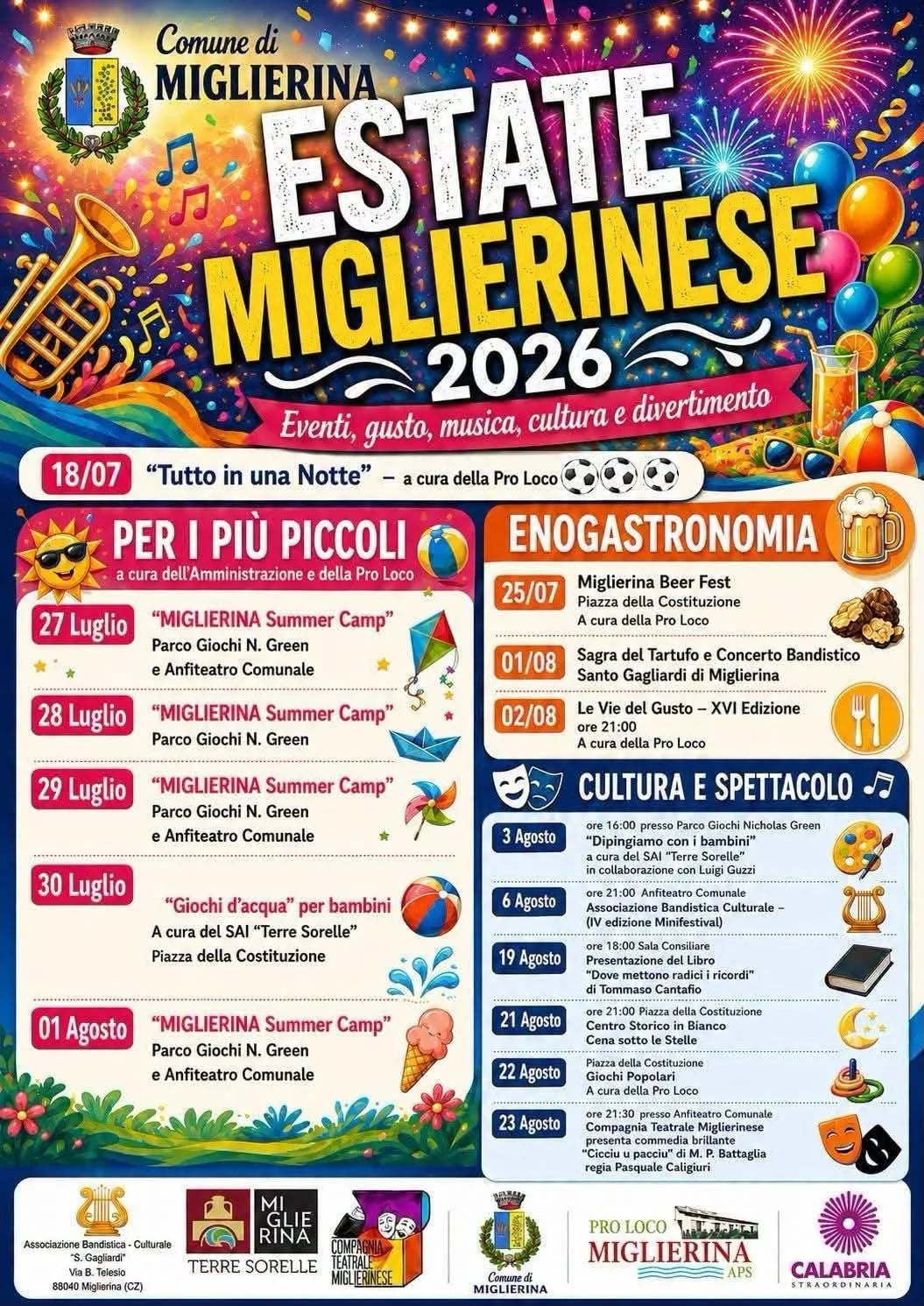 Locandina Cicciu pacciu Commedia 2026 a Miglierina (Catanzaro)