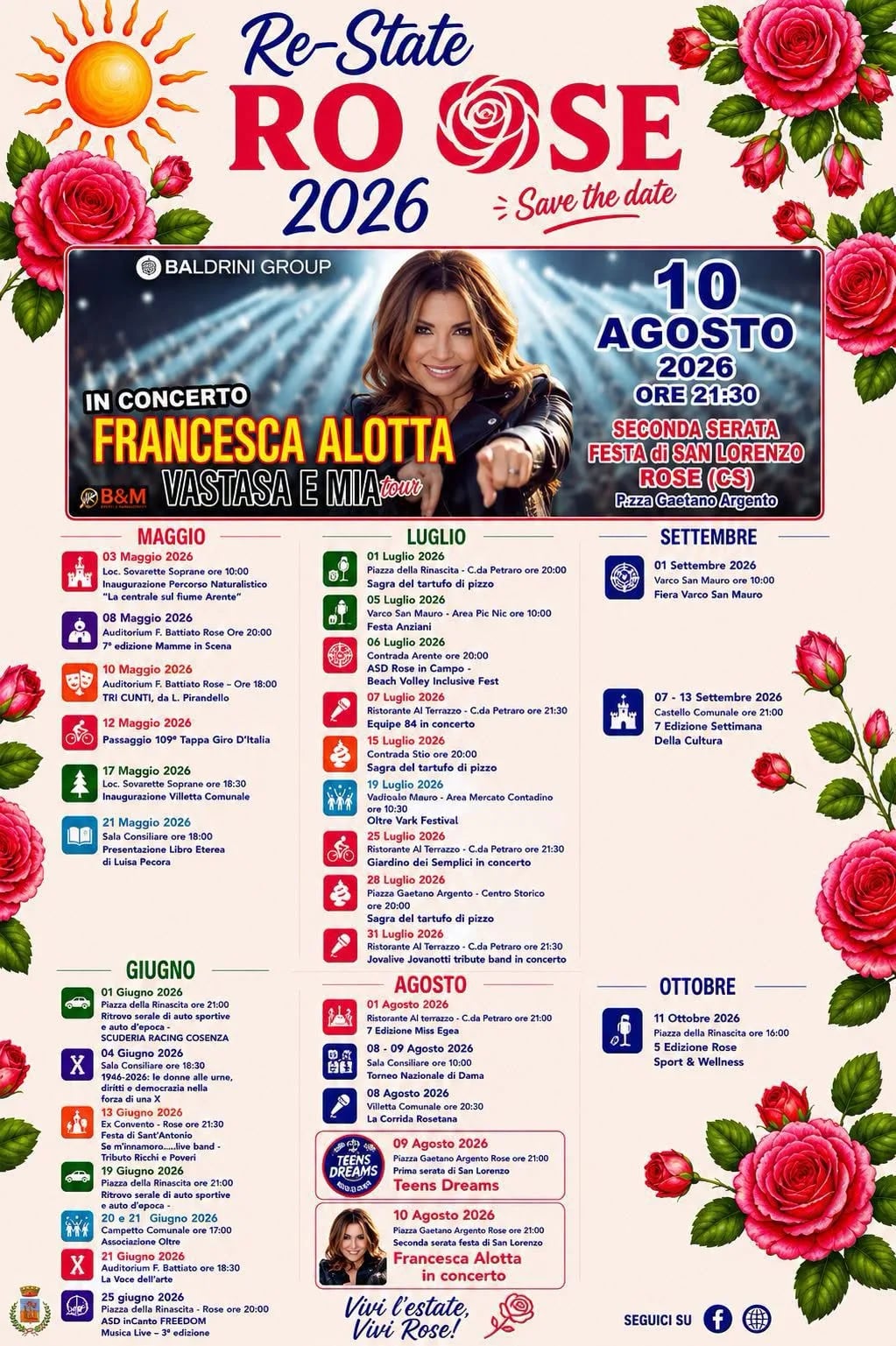 Locandina Rose Sport & Wellness — 5ª Edizione 2026 a Rose (Cosenza)