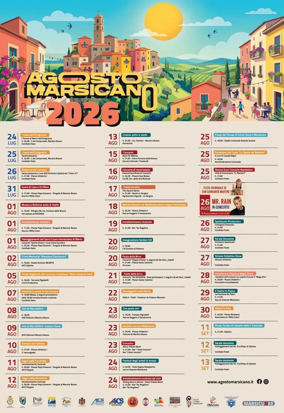 Locandina Finale del Torneo di Calcio Storico Marsicano 2026 a Marsico Nuovo (Potenza)