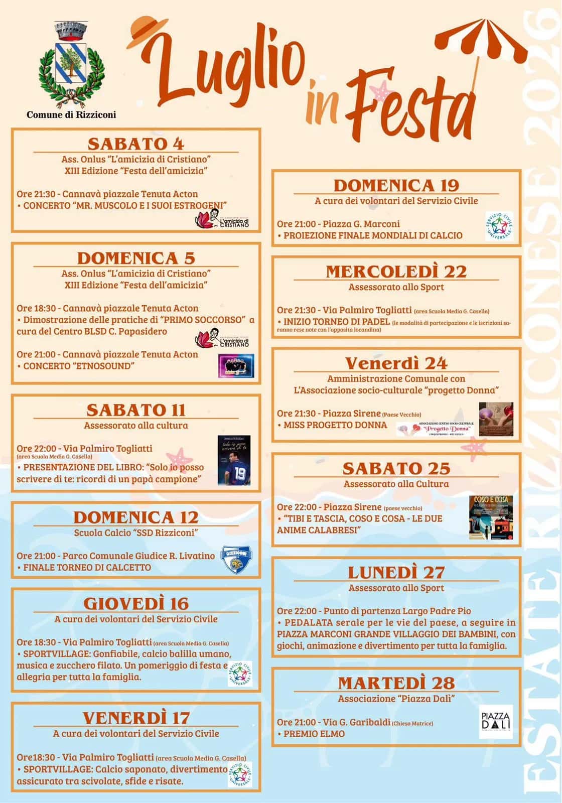 Festa dell'amicizia: Mr. Muscolo in concerto 2026