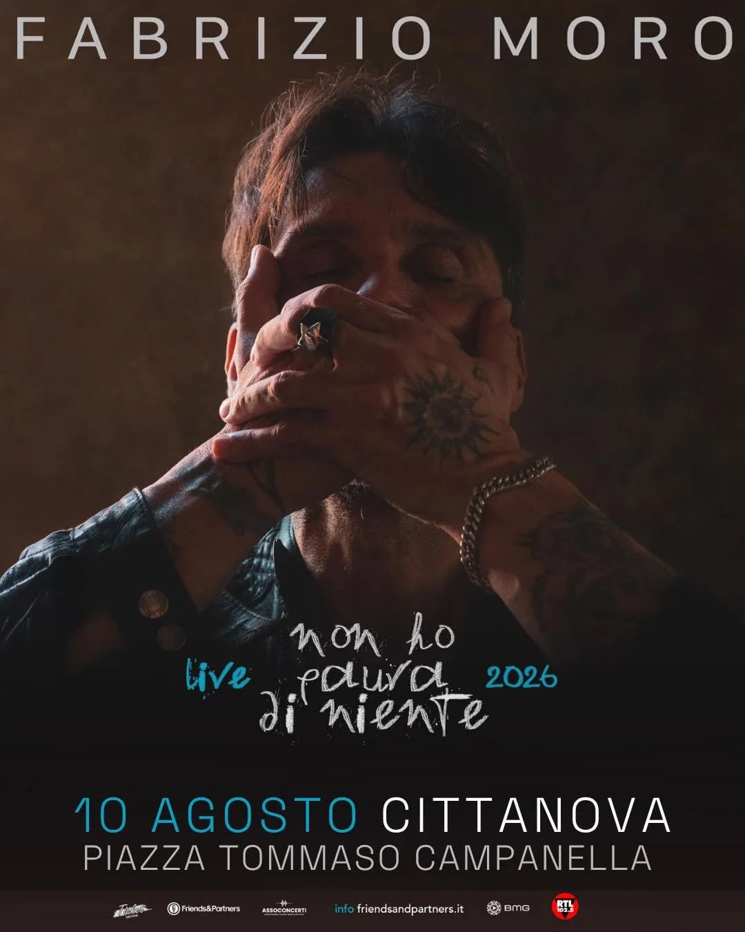 Fabrizio Moro non ho paura live 2026