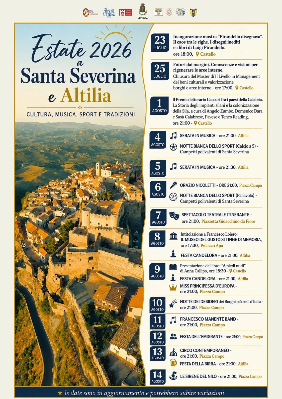 Locandina Festa della Birra ad Altilia 2026 a Santa Severina (Crotone)