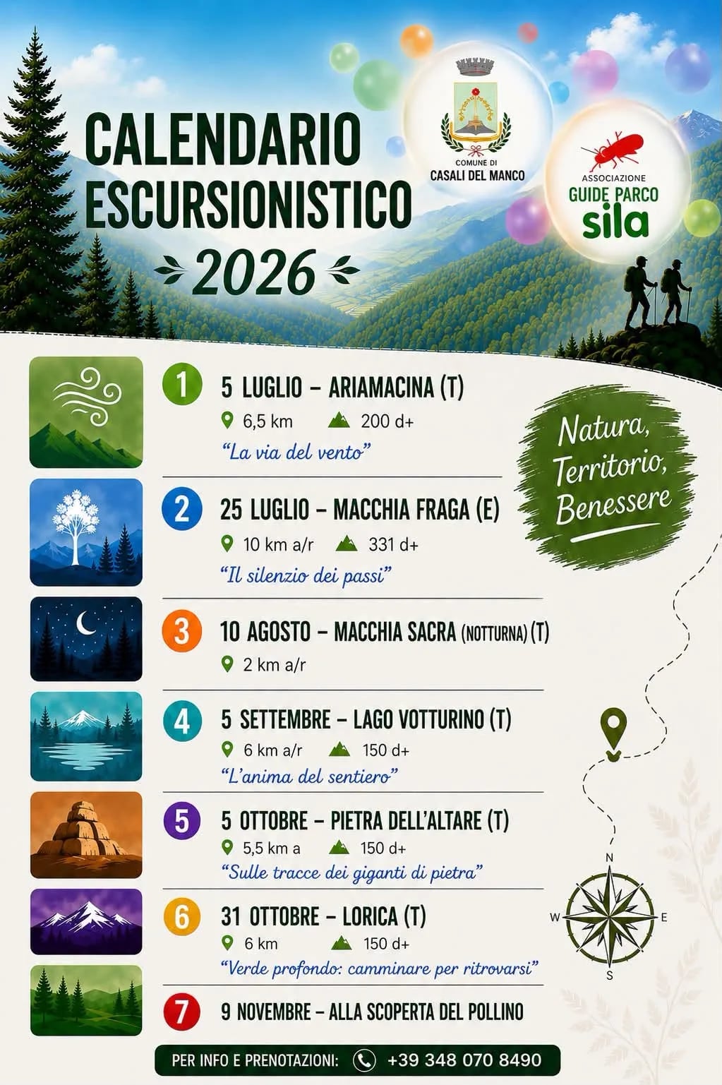 Locandina Lago Votturino: L'anima del sentiero 2026 a Casali del Manco (Cosenza)