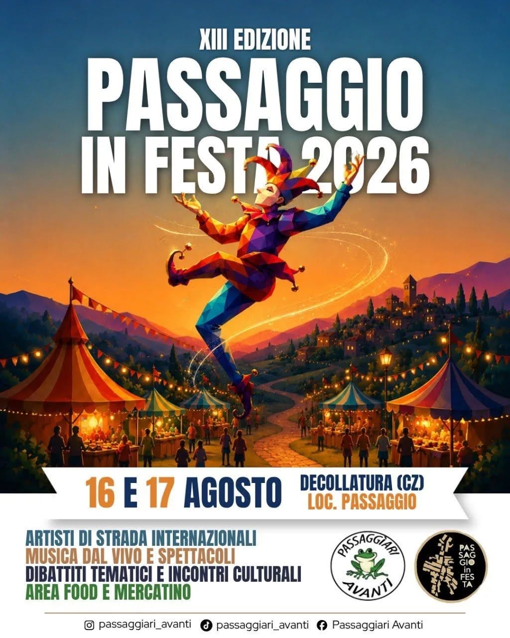 Locandina 13ª Edizione Passaggio In Fest 2026 a Decollatura (Catanzaro)