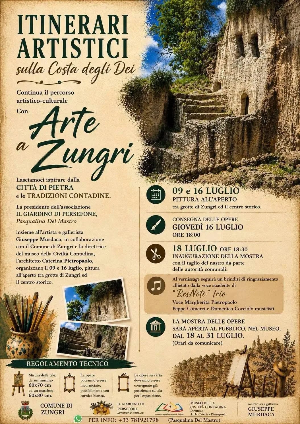 Locandina Inaugurazione mostra Arte a Zungri 2027 a Zungri (Vibo valentia)