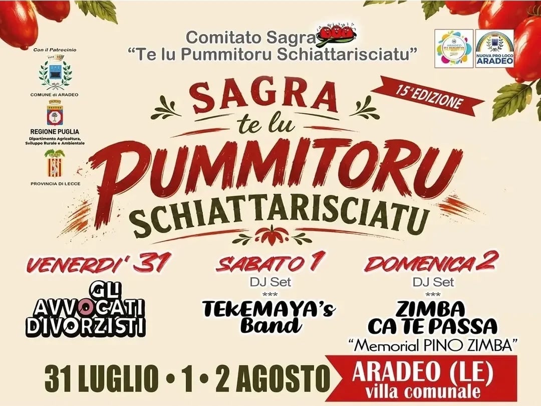 15ª Sagra te lu Pummitoru Schiattarisciatu 2026