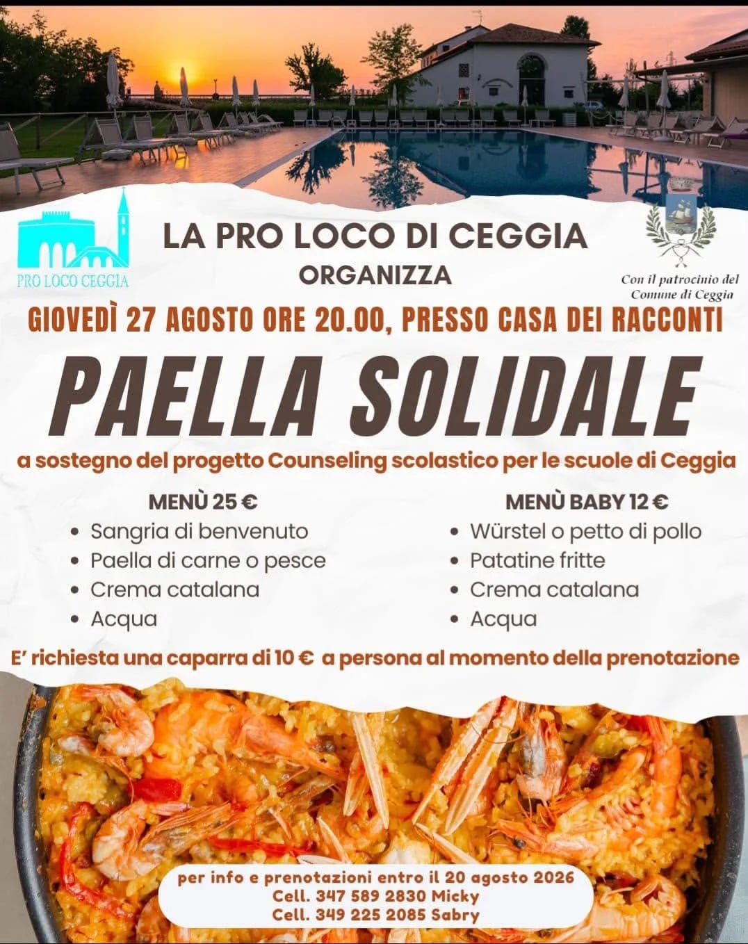 Locandina Paella Solidale 2026 a Ceggia a Ceggia (Venezia)