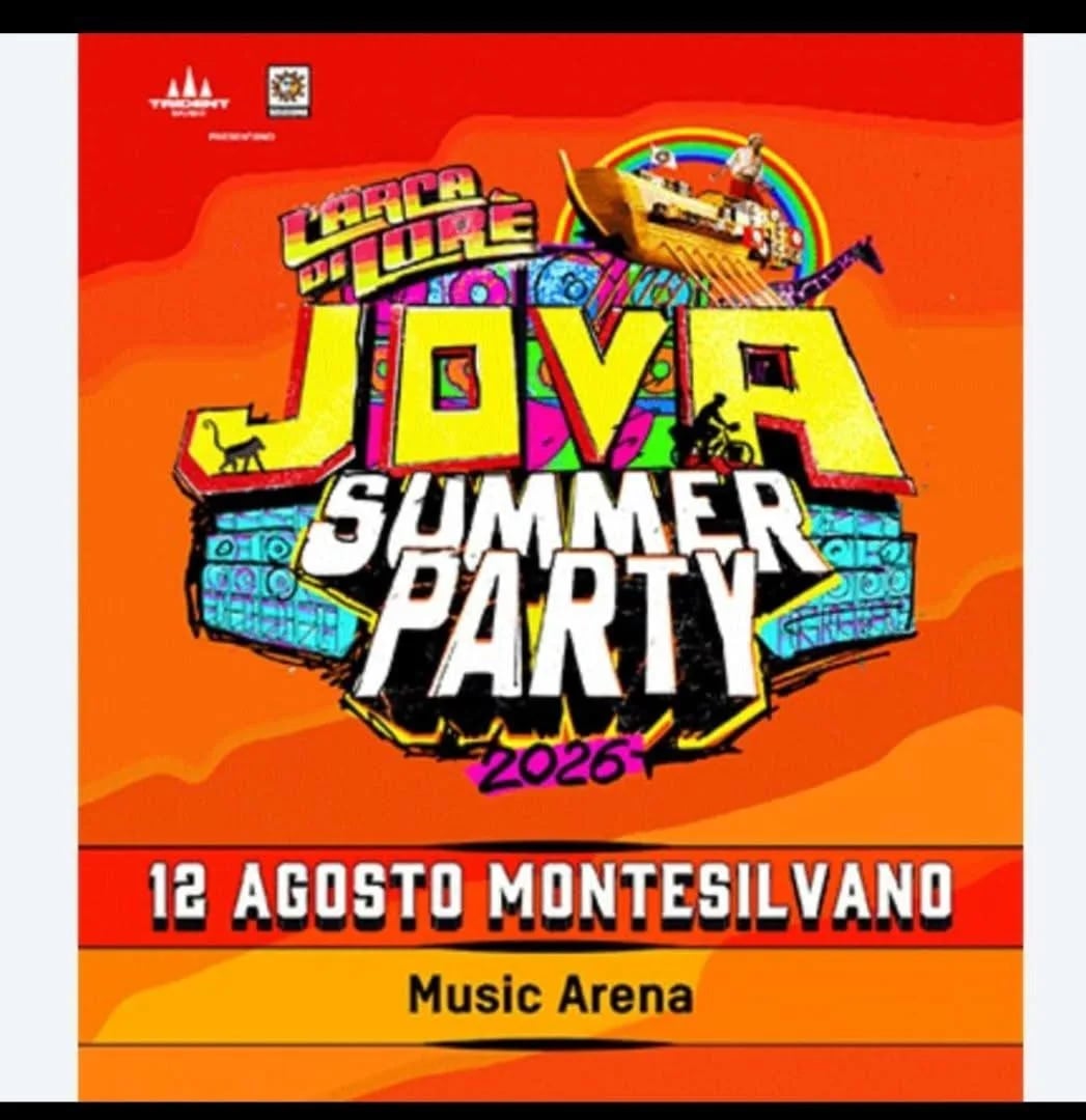 Locandina Jova Summer Party 2026 a Montesilvano (Pescara)