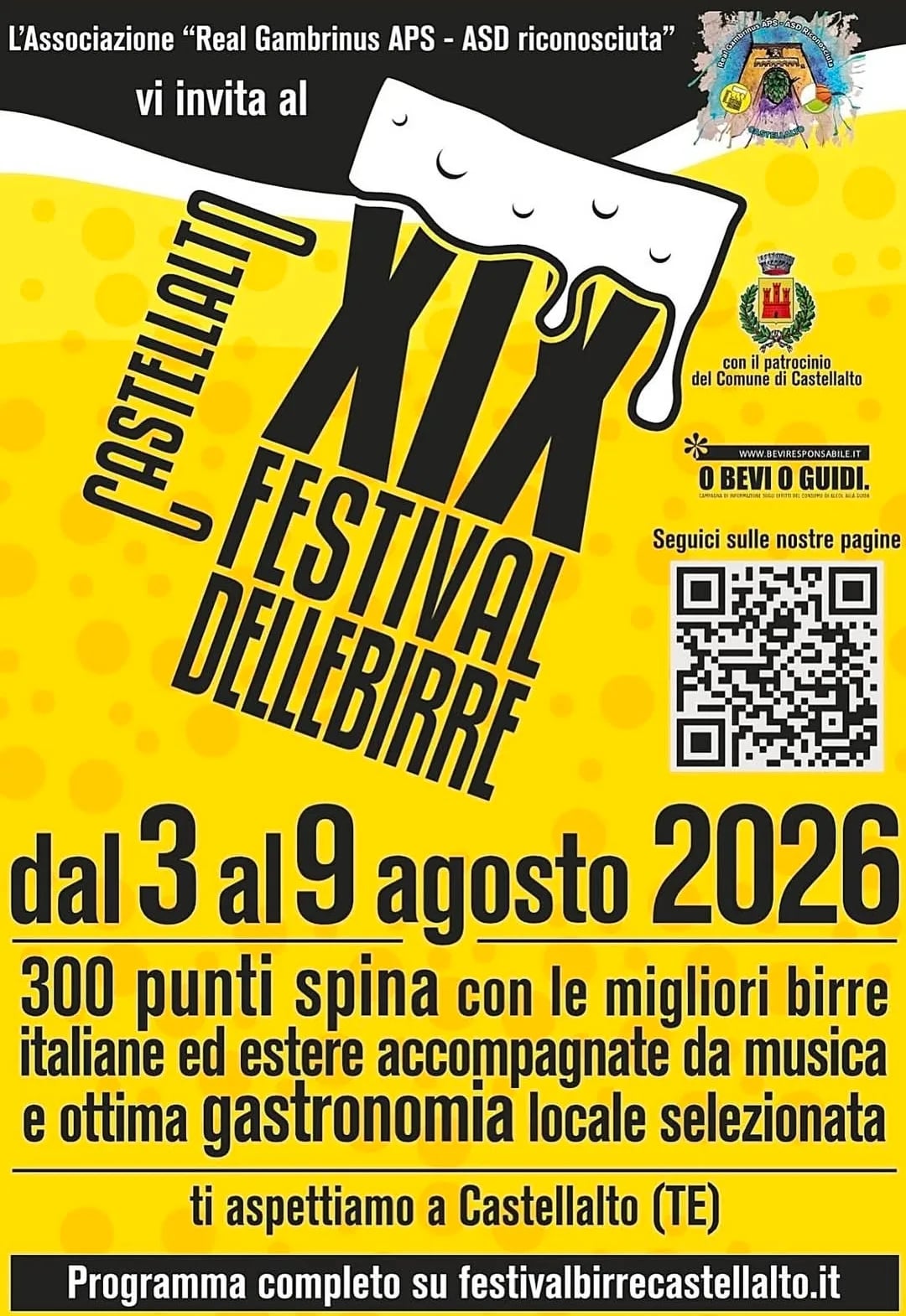 Locandina 19ª Festival delle Birre Castellalto 2026 a Castellalto (Teramo)