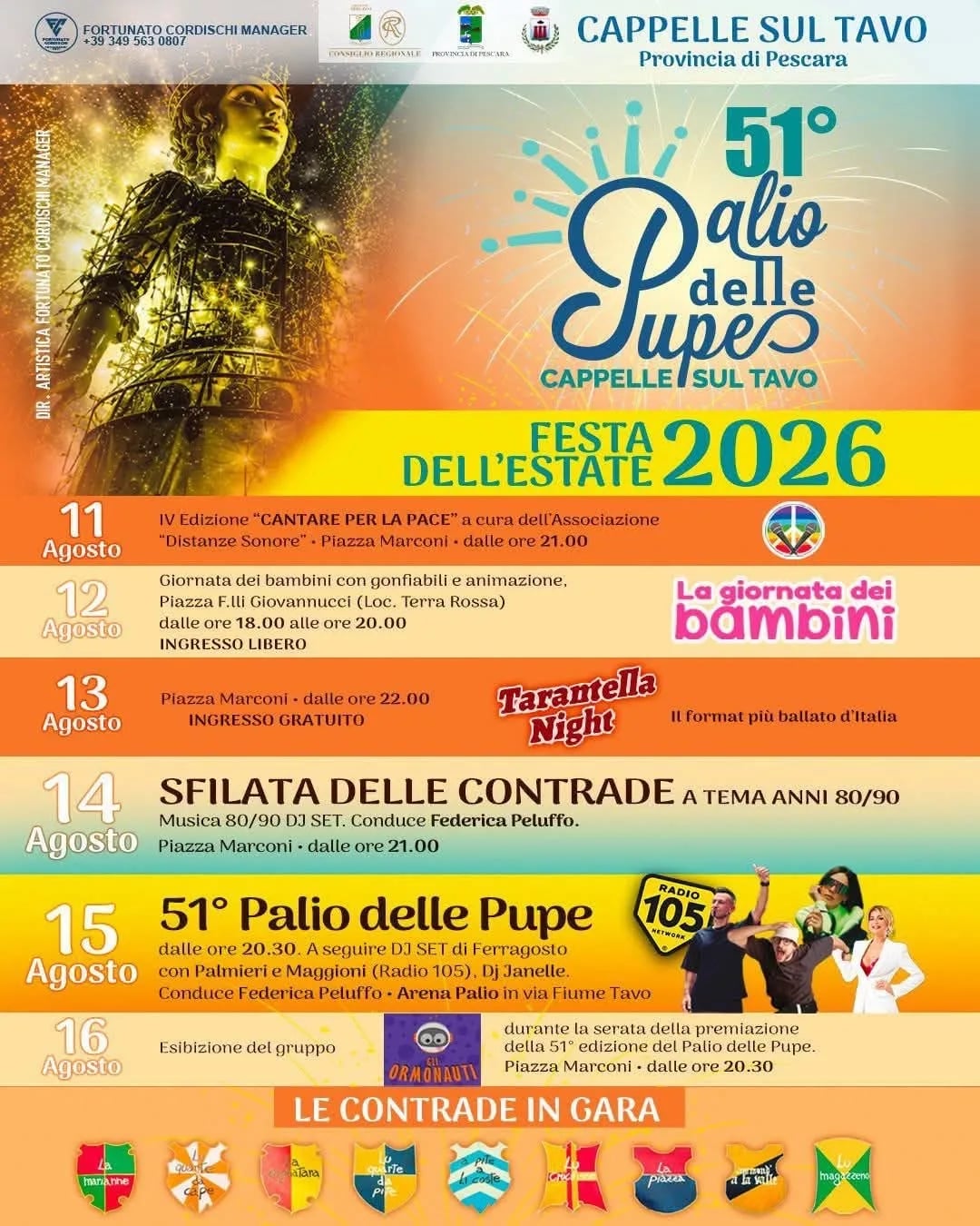 Locandina Tarantella Night 2026 a Cappelle sul Tavo (Pescara)