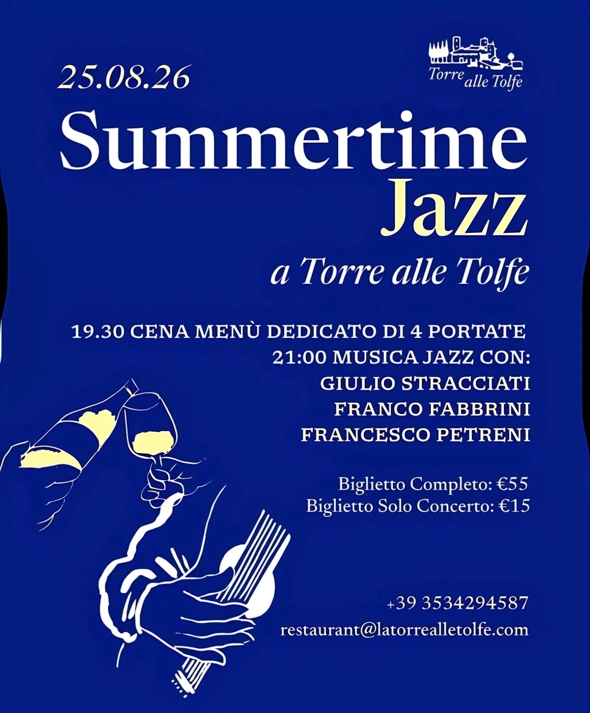 Locandina Summertime Jazz 2026 a Torre alle Tolfe a Siena (Siena)