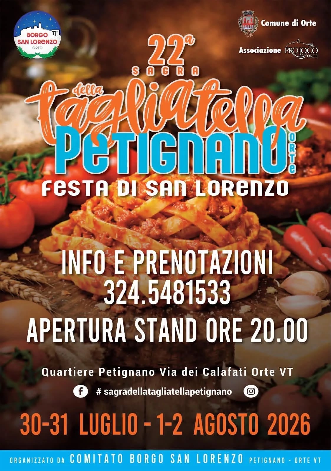 22ª Sagra della Tagliatella di Petignano 2026
