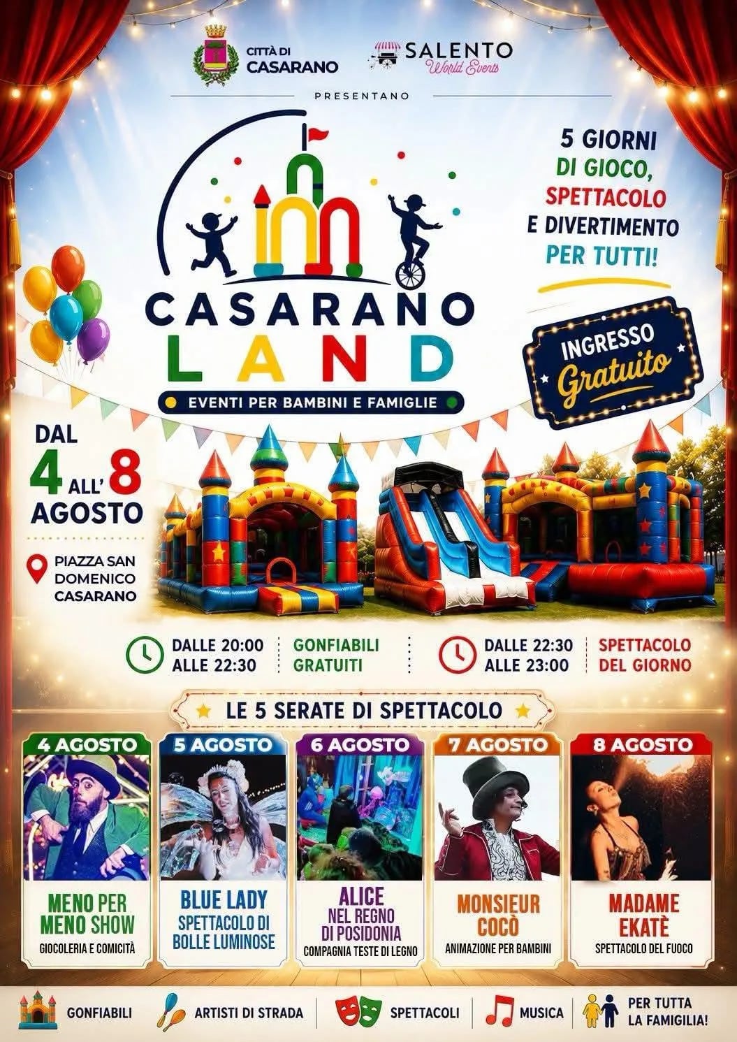 Locandina Meno per Meno Show — Casarano Land 2027 a Casarano (Lecce)