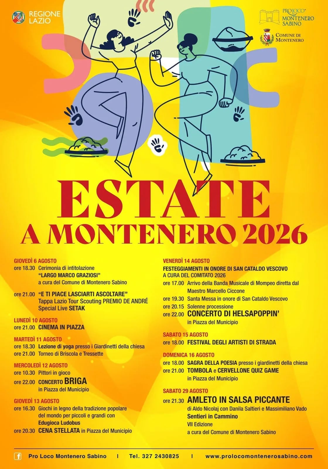 Locandina Cinema in Piazza 2026 a Montenero Sabino (Rieti)