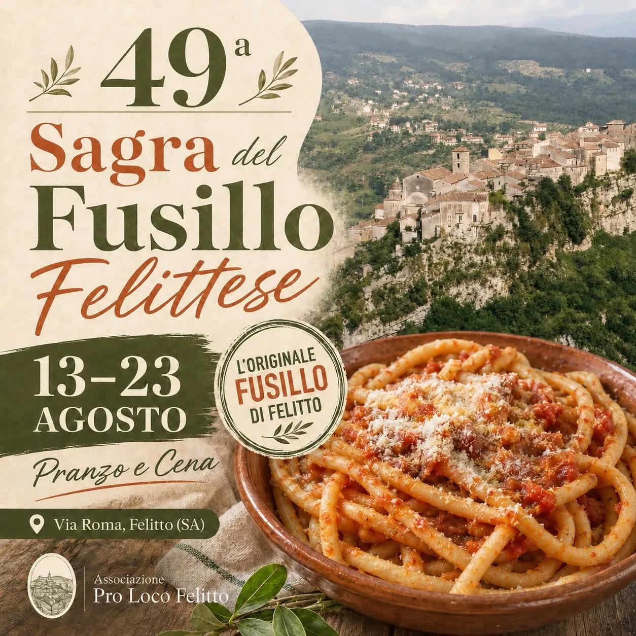 49ª Sagra del Fusillo Felittese 2026
