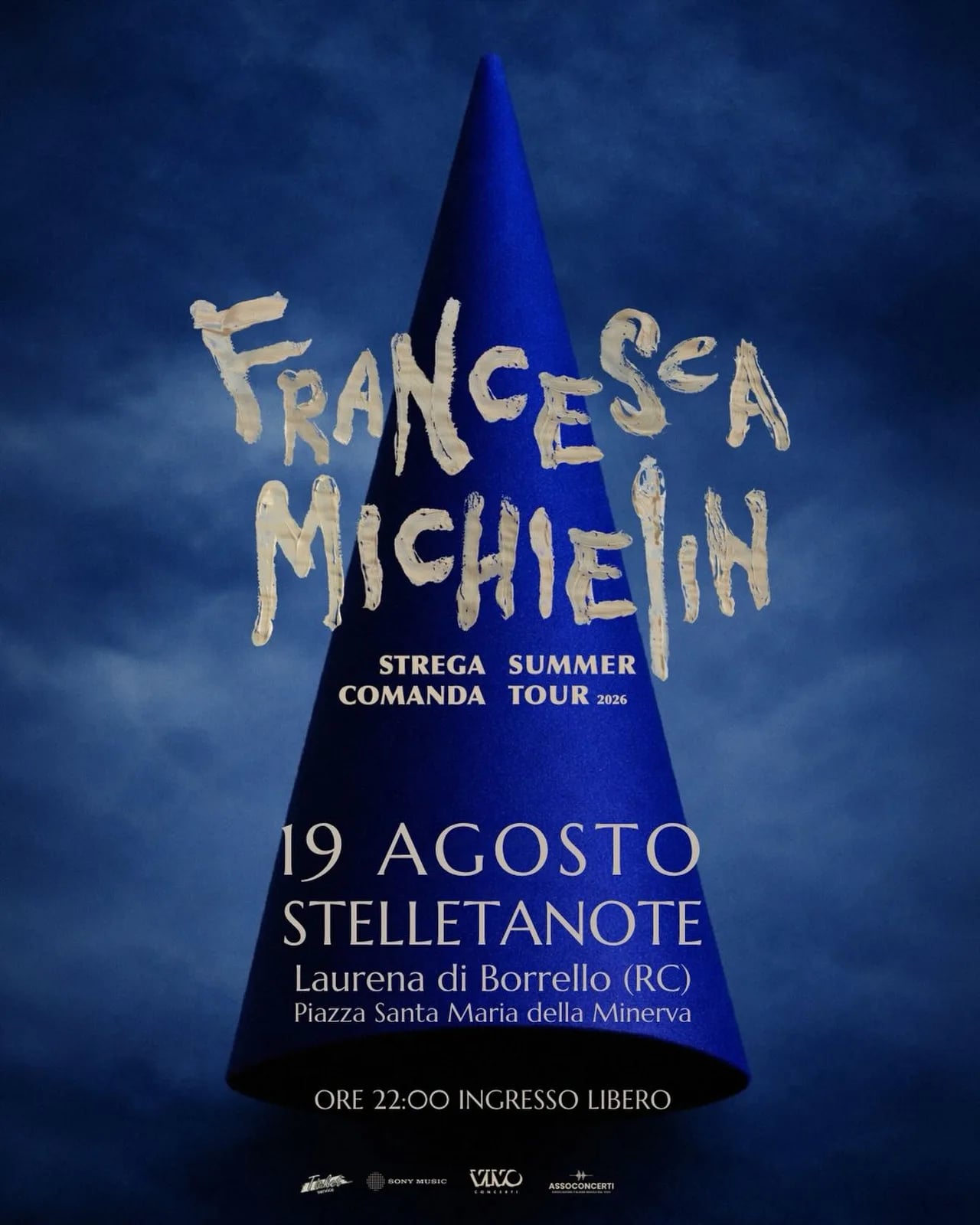 Locandina Francesca Michielin Strega Summer Comanda Tour 2026 a Borrello (Reggio Calabria)