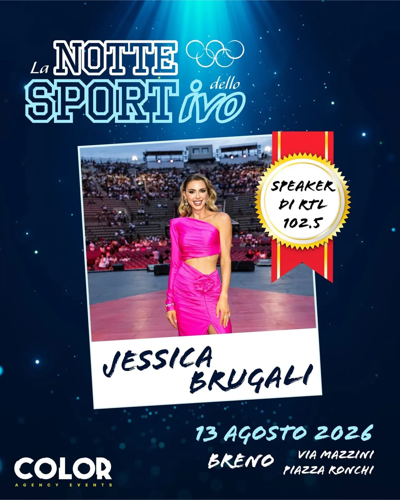 Locandina La Notte Sportivo dello Speaker RTL 102.5 2026 a Breno (Brescia)