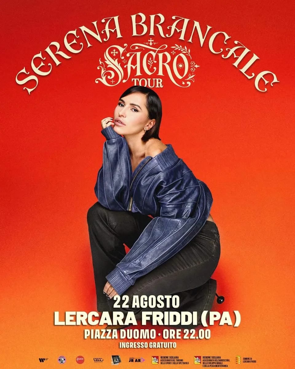 Locandina Serena Brancale Sacro Tour 2026 a Lercara Friddi (Palermo)