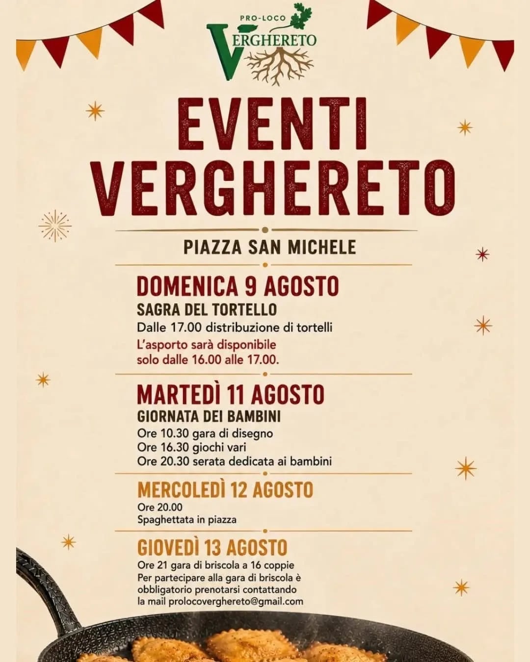 Locandina Spaghettata in piazza 2026 a Verghereto (Forlì-cesena)