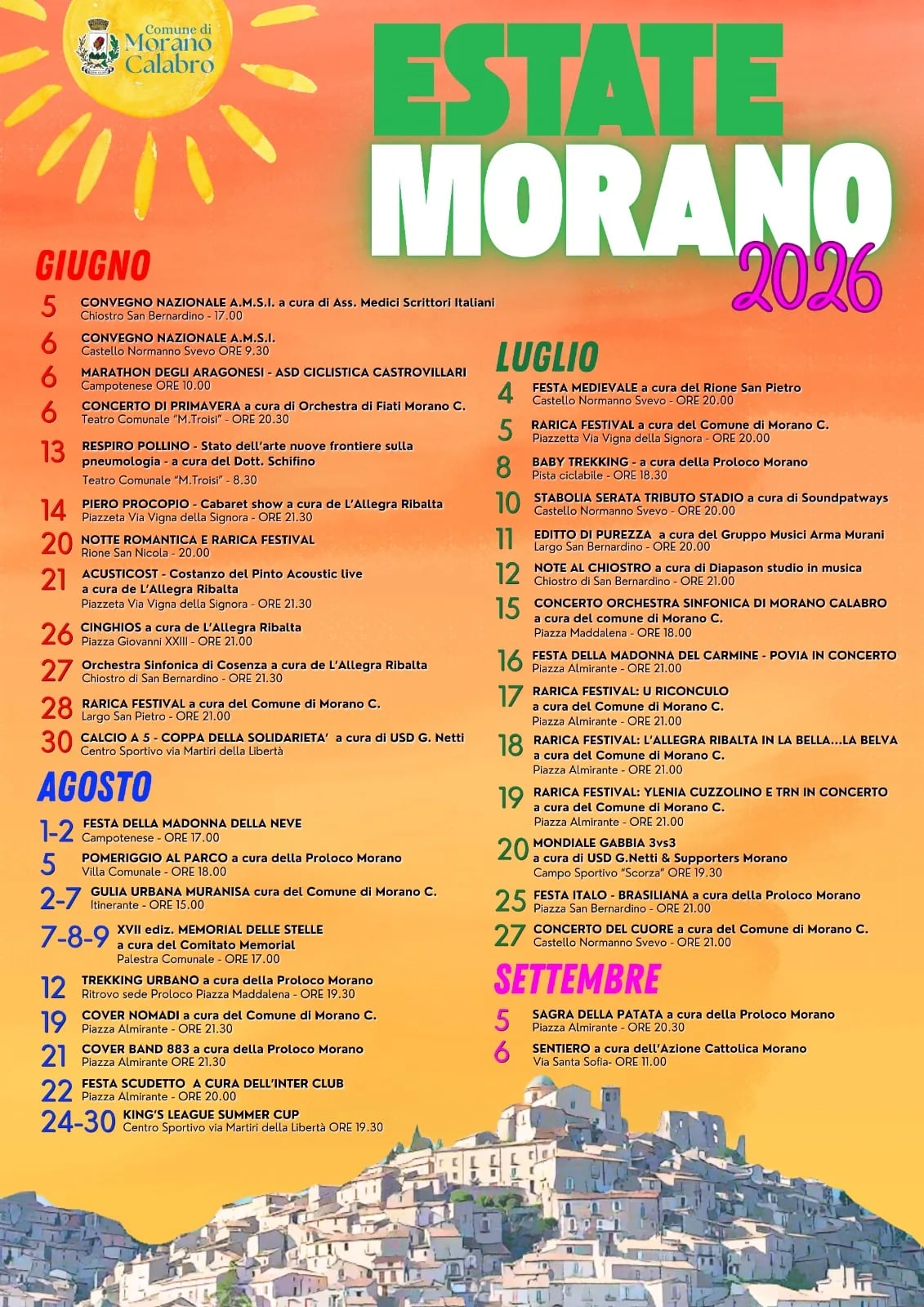 Locandina Sagra della Patata 2026 a Morano Calabro (Cosenza)
