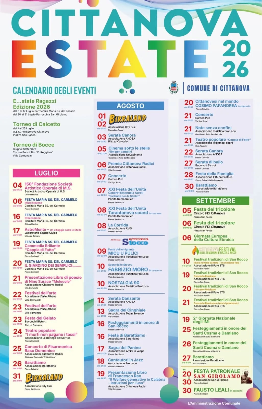 Festa Patronale di San Girolamo 2026