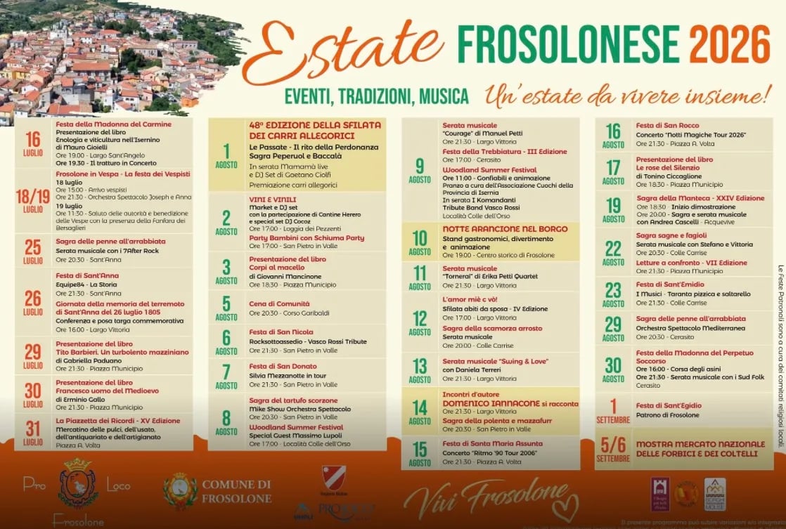 Locandina Mostra Mercato Nazionale Forbici e Coltelli 2026 a Frosolone (Isernia)