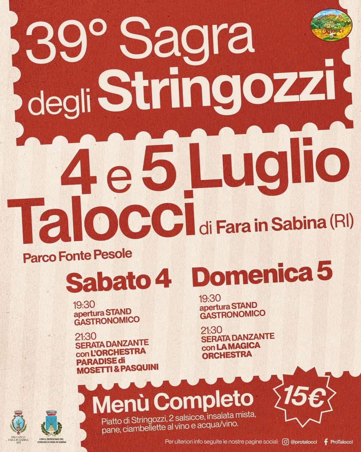 39° Sagra degli Stringozzi 2026