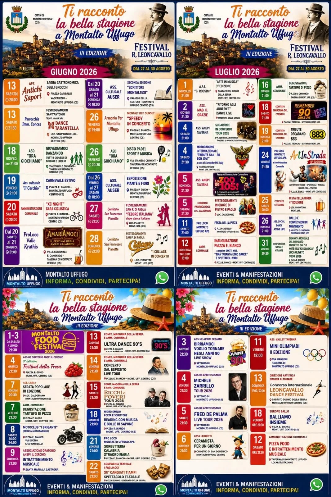 Locandina Ultra Dance 90's 2026 a Montalto Uffugo (Cosenza)