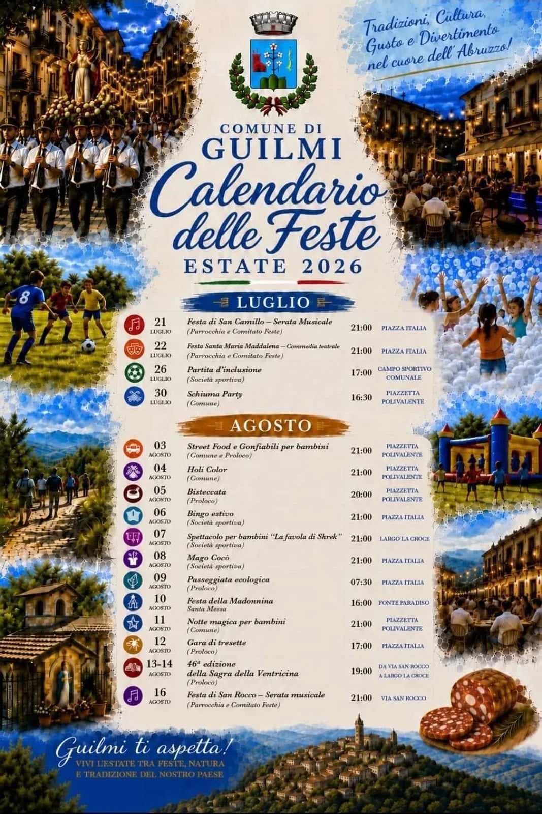 Locandina 46ª Sagra della Ventricina 2026 a Guilmi (Chieti)