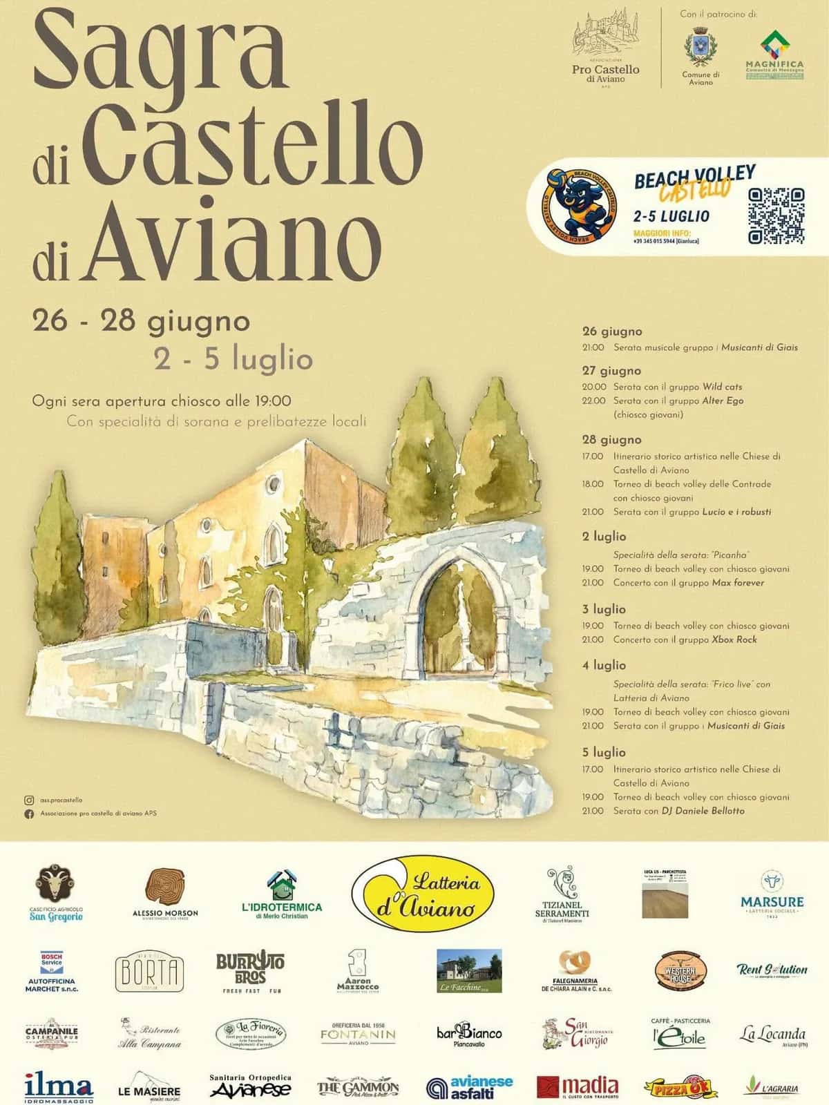 Sagra di Castello di Aviano 2026
