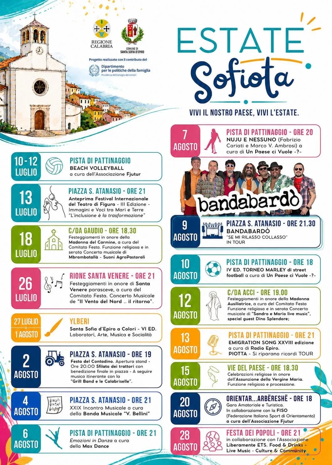 Locandina Emigration Song XXVIII ed. con Piotta 2026 a Santa Sofia d'Epiro (Cosenza)
