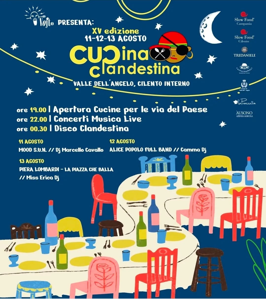 Locandina Cucina Clandestina 2026 — Apertura Cucine a Valle dell'Angelo (Salerno)