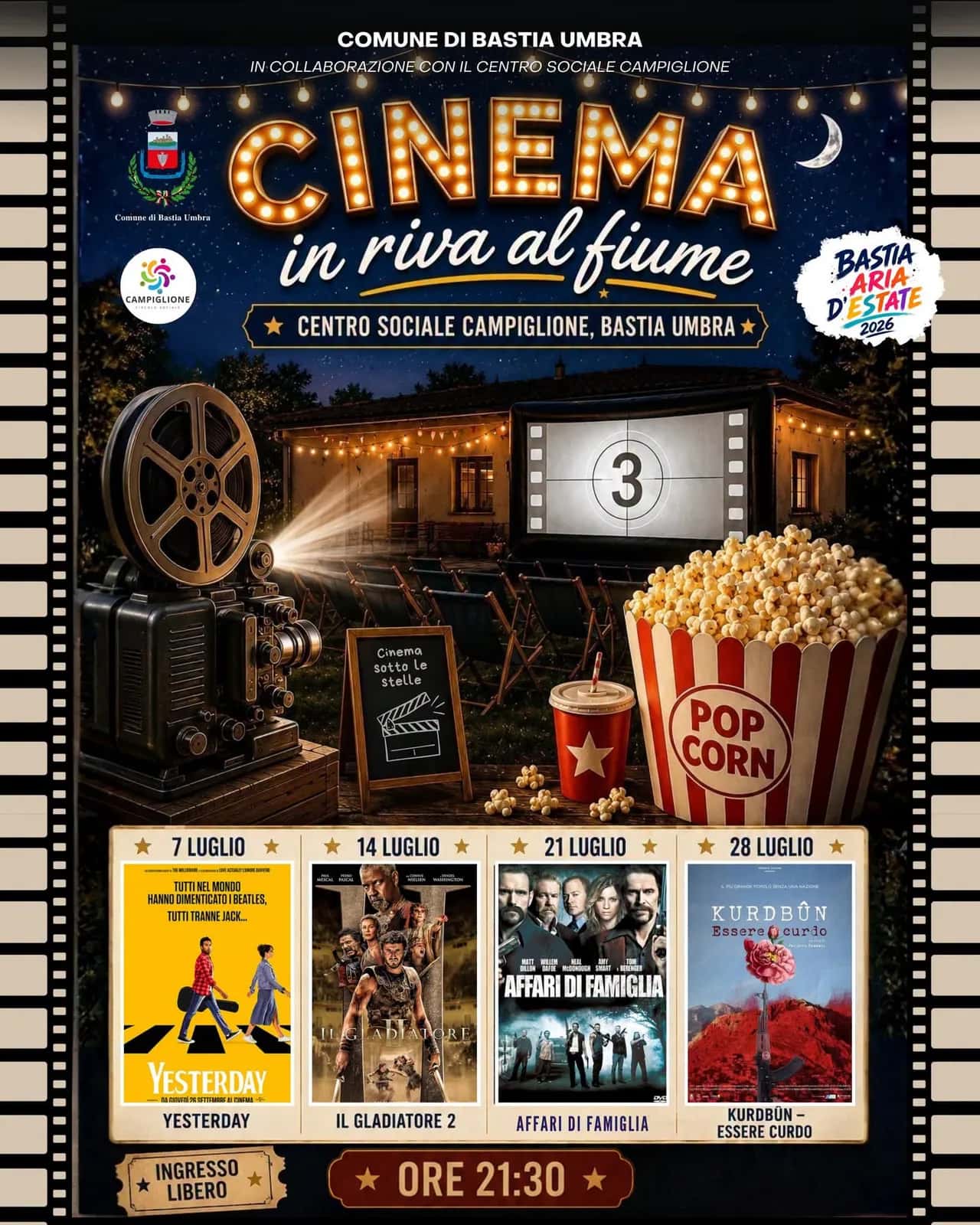 Yesterday — Cinema in riva al fiume 2026