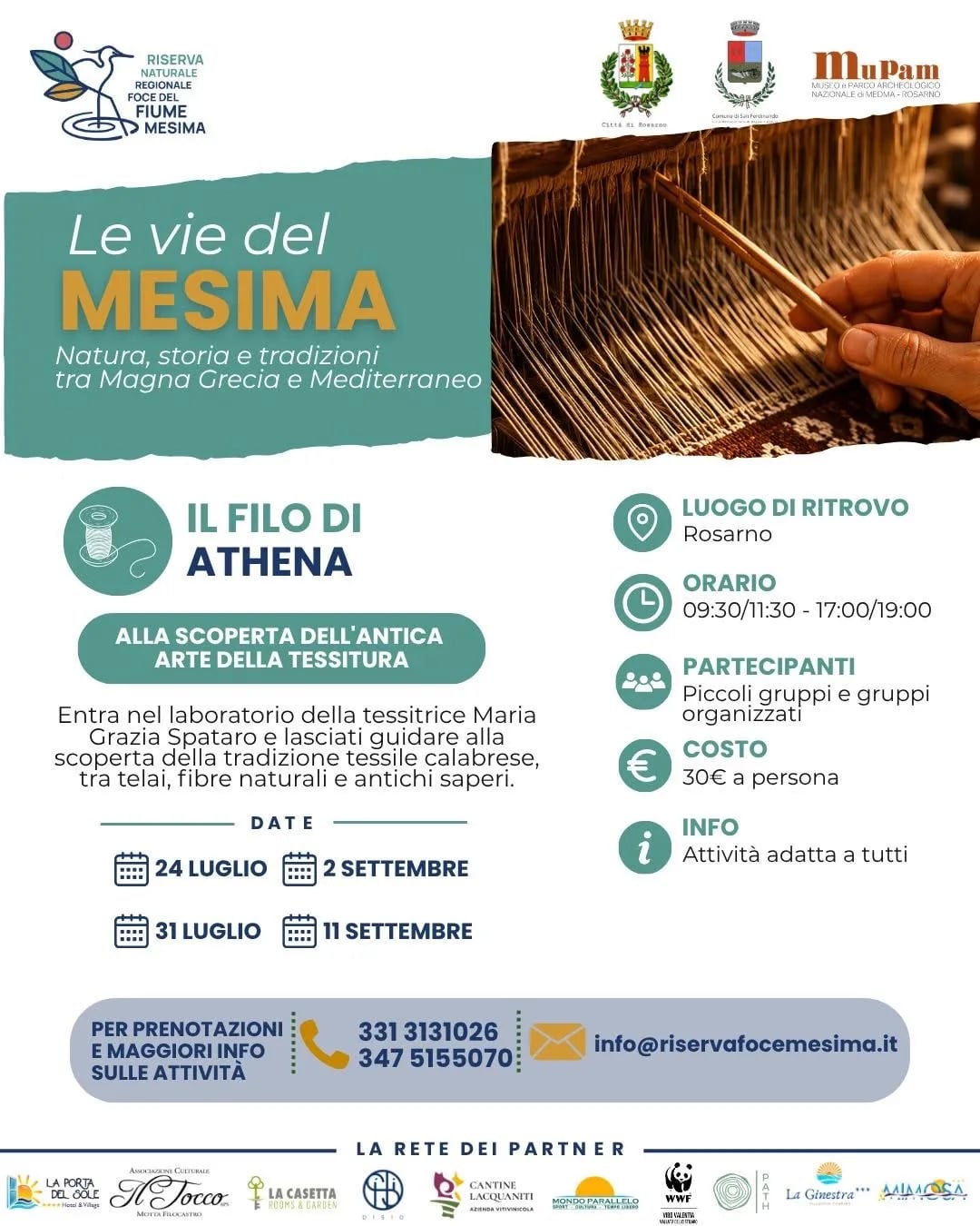 Locandina calendario eventi estate 2026 a Rosarno (Reggio Calabria)